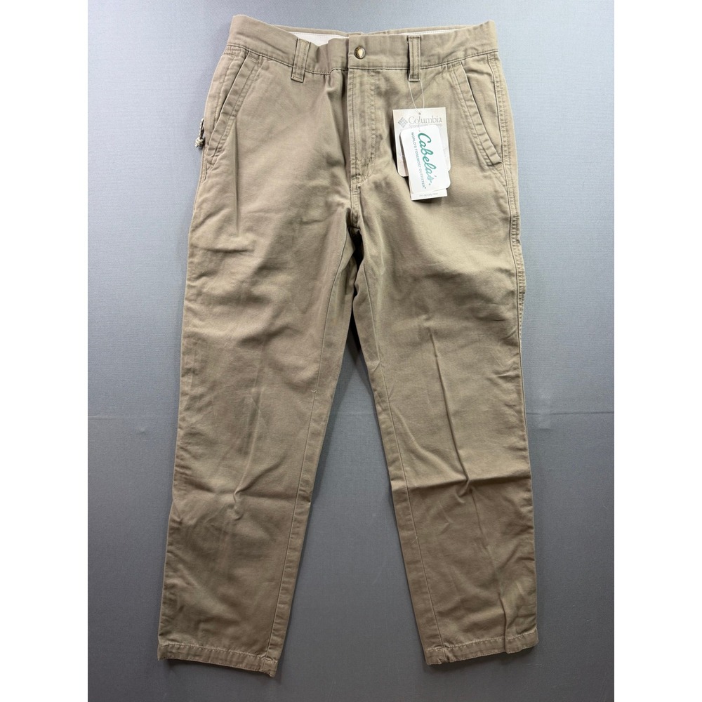 Columbia Canvas Pants Womens Tan Khaki Straight Leg 30x29